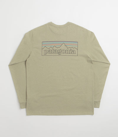 Patagonia P-6 Logo Responsibili-Tee Long Sleeve T-Shirt in P-6 Outline: Gumtree Green