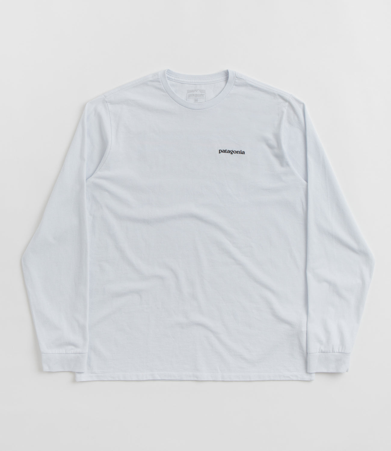 Patagonia P 6 Logo Responsibili Tee Long Sleeve T Shirt White Flatspot