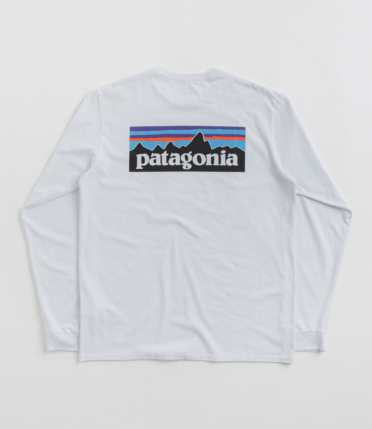 Patagonia P 6 Logo Responsibili Tee Long Sleeve T Shirt White Flatspot