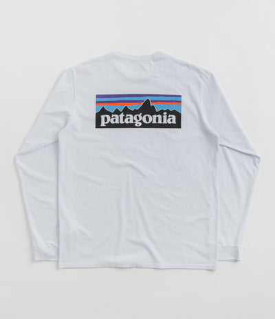 Patagonia P-6 Logo Responsibili-Tee Long Sleeve T-Shirt - White