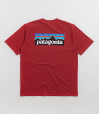 Patagonia P-6 Logo Responsibili-Tee T-Shirt in Touring Red