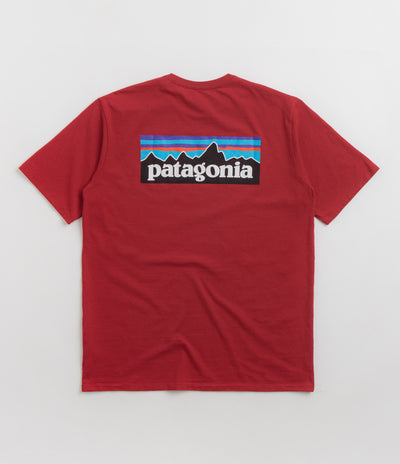 Patagonia P-6 Logo Responsibili-Tee T-Shirt in Touring Red