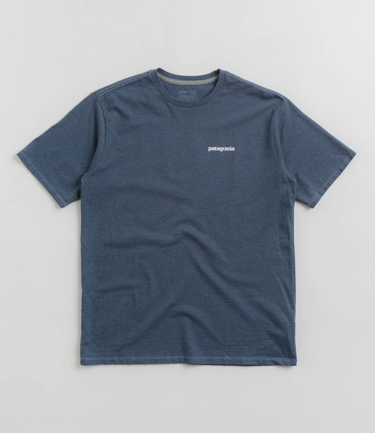 Patagonia P 6 Logo Responsibili Tee T Shirt Utility Blue Flatspot