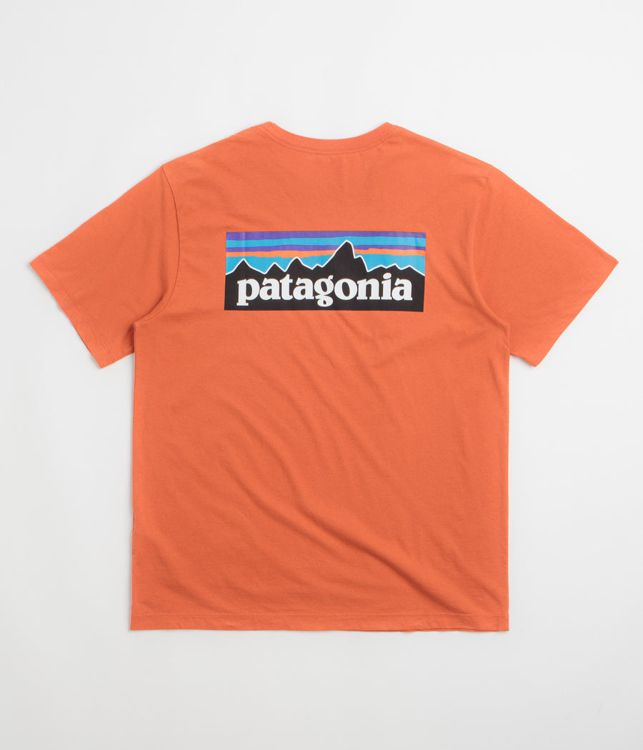 Patagonia P-6 Logo T-Shirt - Coal Orange