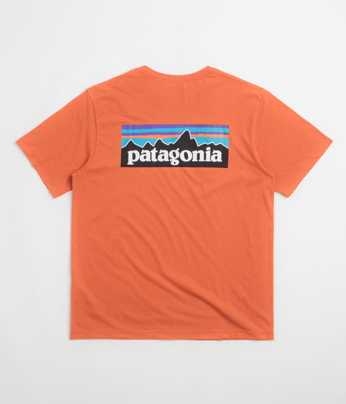 Patagonia P-6 Logo T-Shirt - Coal Orange