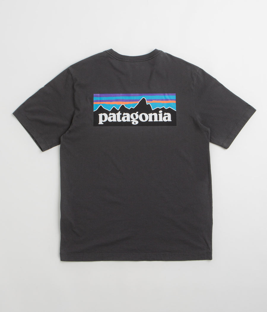 Patagonia P-6 Logo T-Shirt in Ink Black