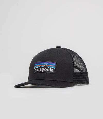 Patagonia P-6 Logo Trucker Cap in Black