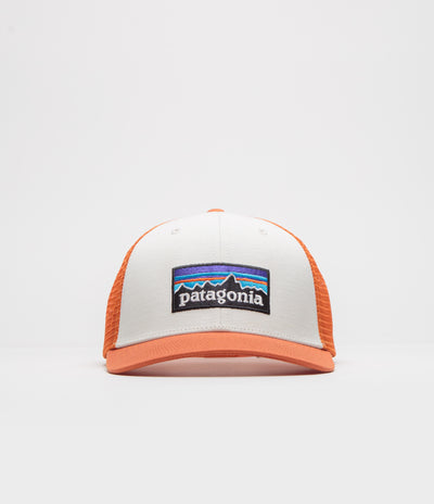 Patagonia P-6 Logo Trucker Cap - White / Redtail Rust