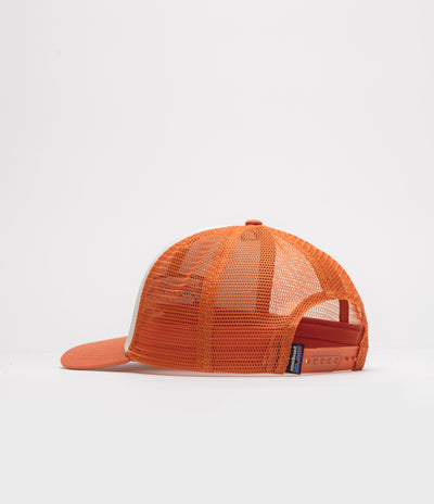 Patagonia P-6 Logo Trucker Cap - White / Redtail Rust