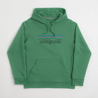 Patagonia P-6 Logo Uprisal Hoodie in P-6 Outline: Heartleaf Green thumbnail