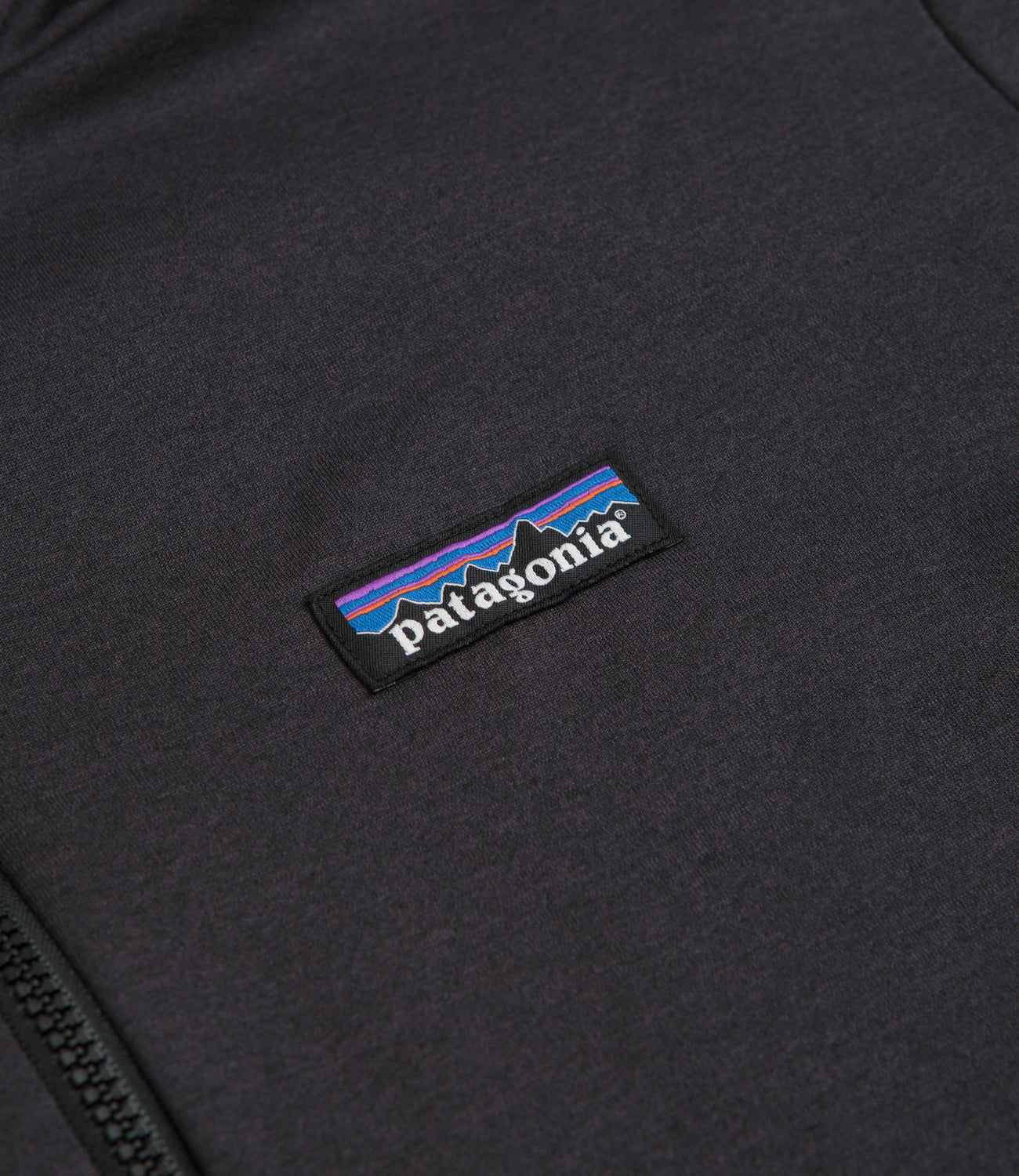 Patagonia R1 Daily Zip Neck Sweatshirt Ink Black Black X Dye Flatspot