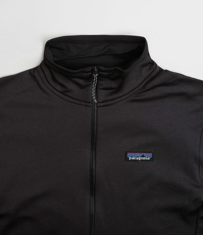 Patagonia R1 Daily Zip Neck Sweatshirt - Ink Black - Black X-Dye