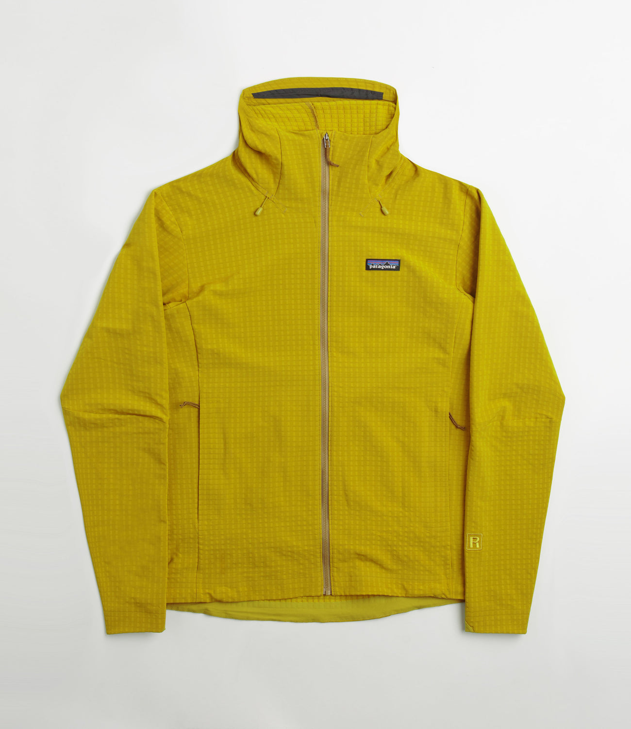 Patagonia R1 TechFace Hooded Jacket Textile Green Flatspot