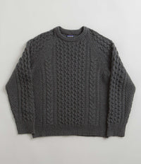 Patagonia Recycled Cable Knit Crewneck Sweatshirt in Hex Grey