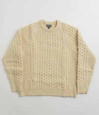 Patagonia Recycled Cable Knit Crewneck Sweatshirt in Natural