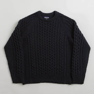 Patagonia Recycled Cable Knit Crewneck Sweatshirt Hex Grey