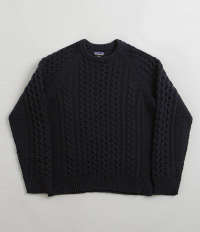 Patagonia Recycled Cable Knit Crewneck Sweatshirt - New Navy