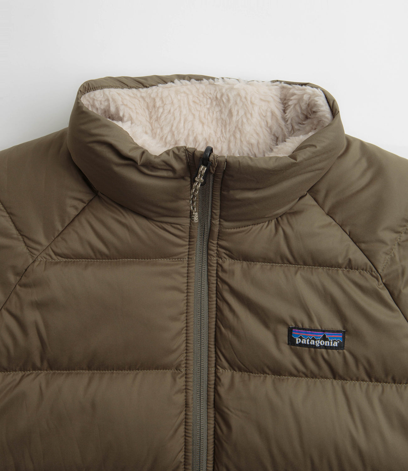 Patagonia Reversible Silent Down Jacket Basin Green Flatspot