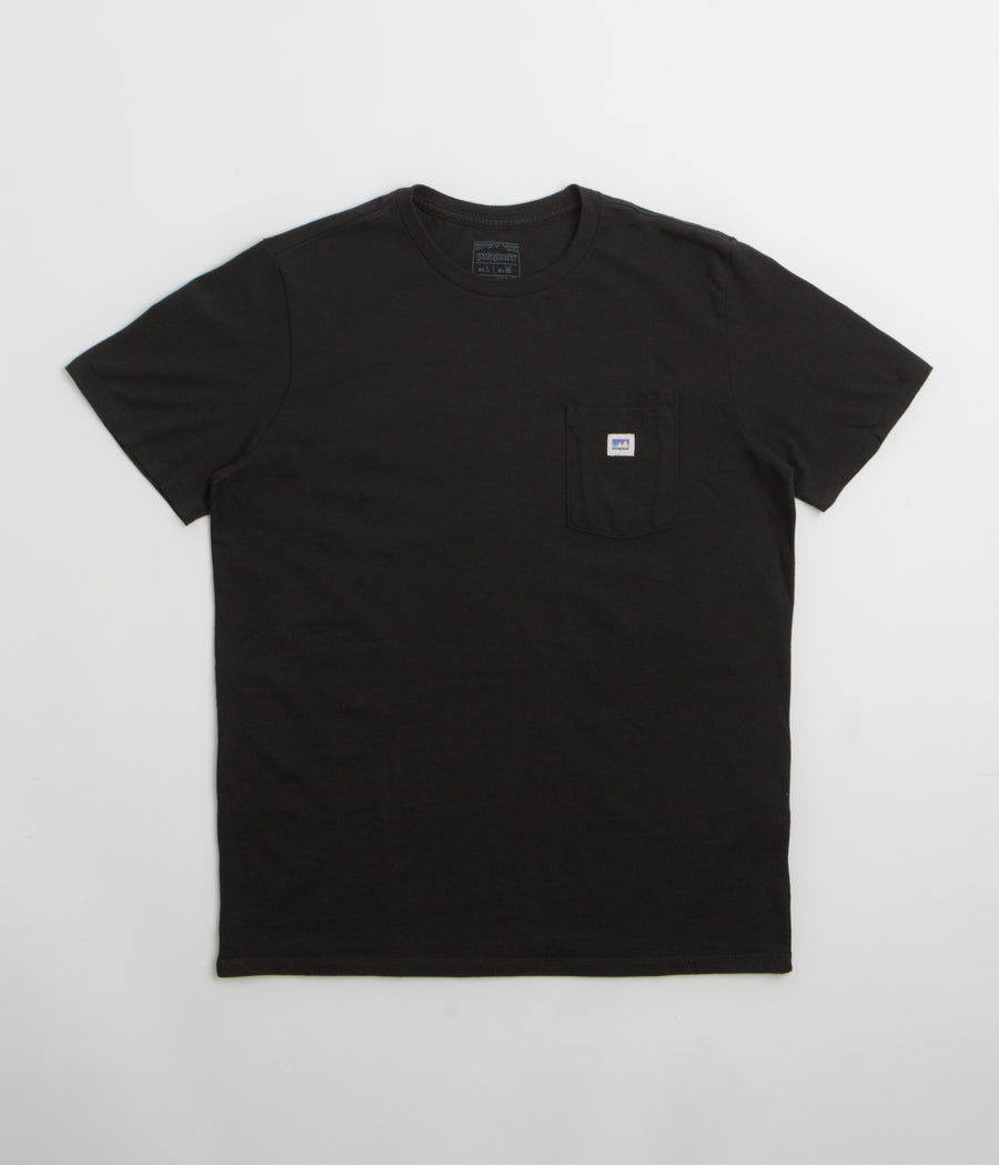 Patagonia Shop Sticker Pocket Responsibili-Tee T-Shirt in Black