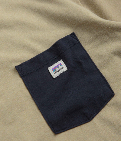 Patagonia Shop Sticker Pocket Responsibili-Tee T-Shirt in Nautilus Tan
