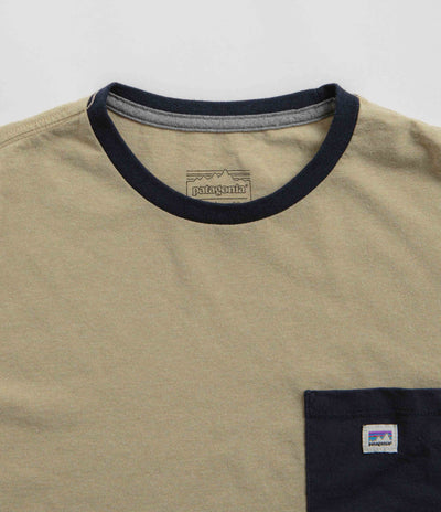 Patagonia Shop Sticker Pocket Responsibili-Tee T-Shirt in Nautilus Tan