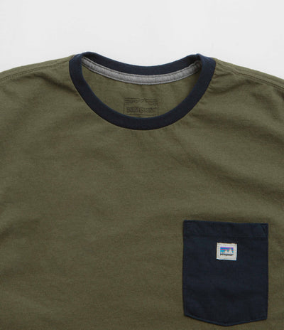 Patagonia Shop Sticker Pocket Responsibili-Tee T-Shirt - Tent Green