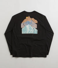 Patagonia Snowstitcher Pocket Responsibili-Tee Long Sleeve T-Shirt in Ink Black