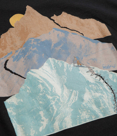 Patagonia Snowstitcher Pocket Responsibili-Tee Long Sleeve T-Shirt in Ink Black