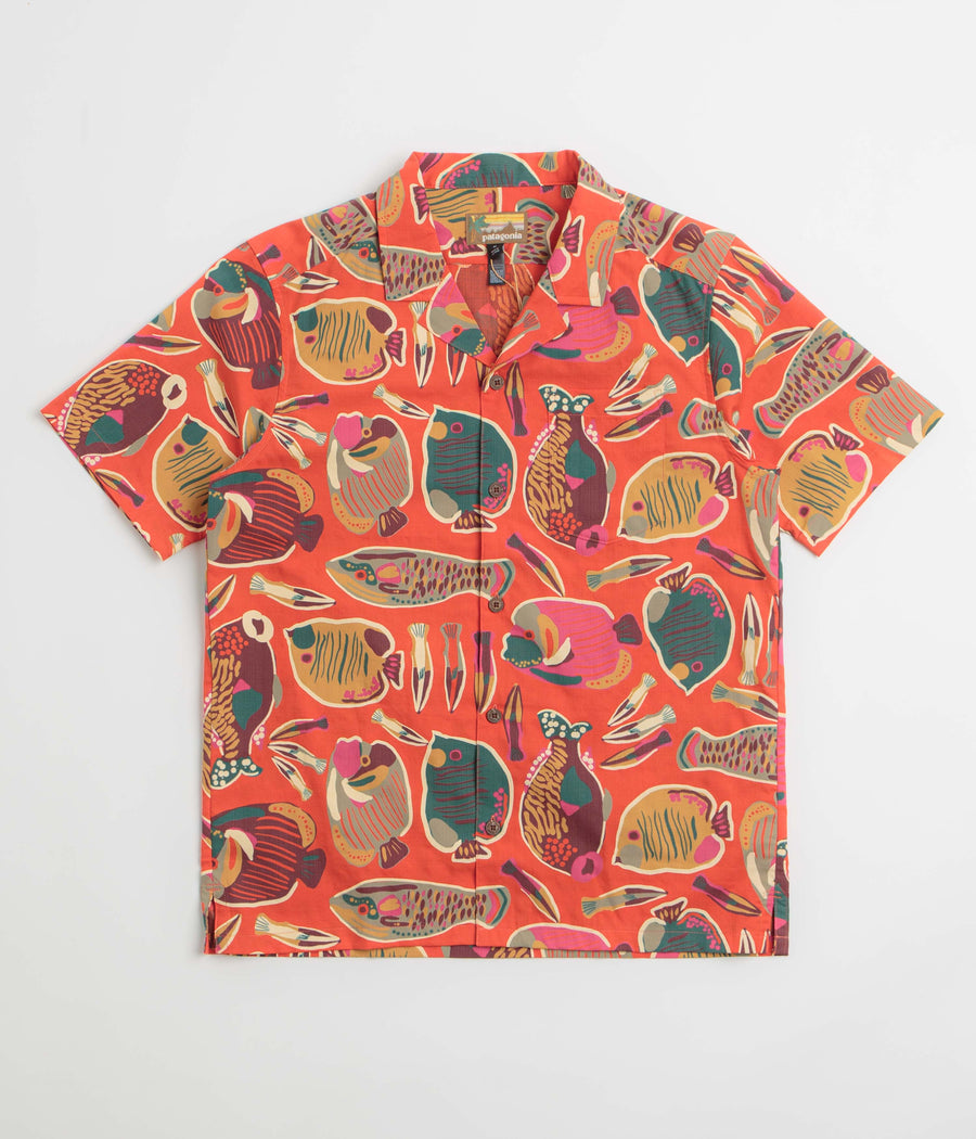Patagonia Tidal Threads Camp Shirt in Wrasse: Pollinator Orange