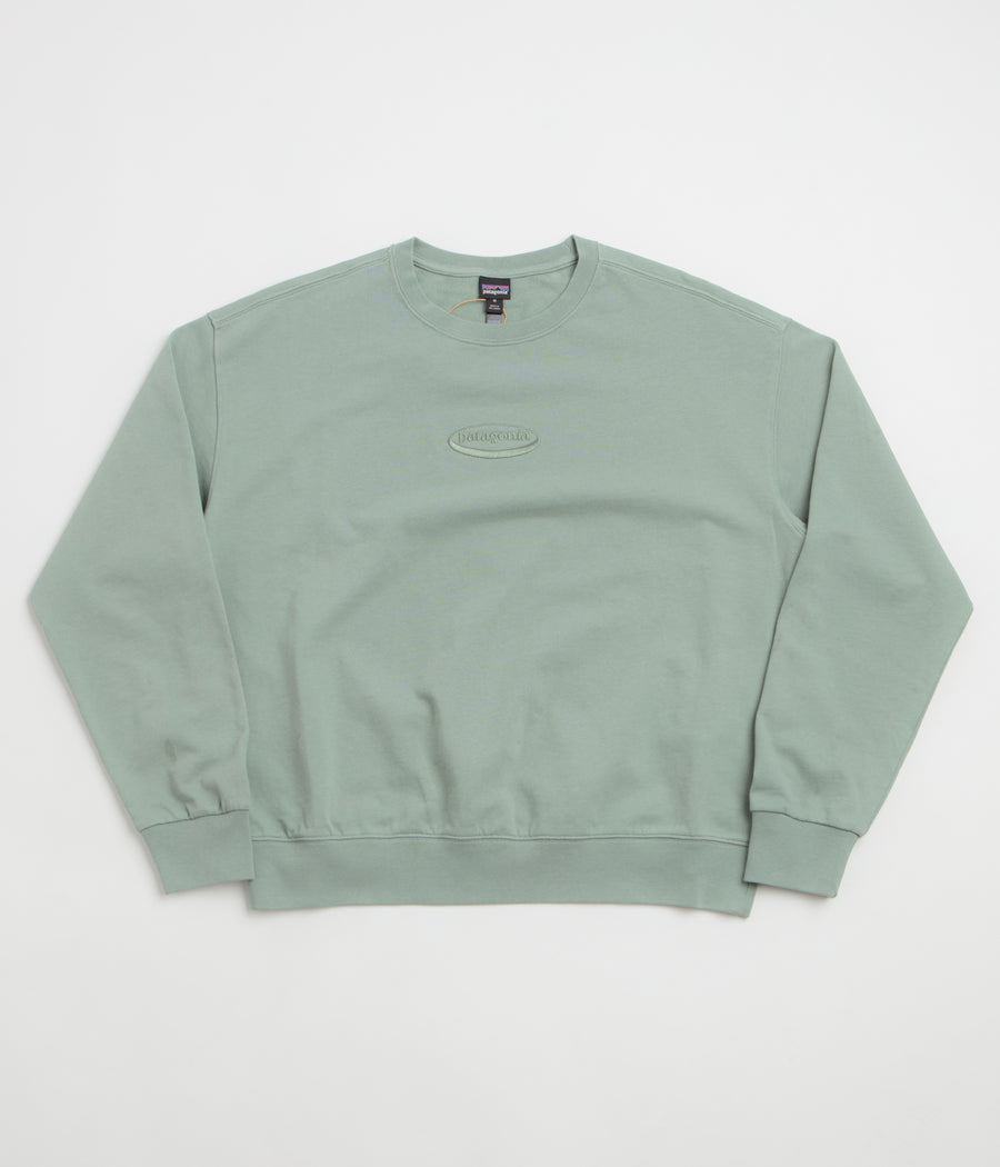 Patagonia Womens 95 Oval Logo Daily Crewneck Sweatshirt - Cover Green