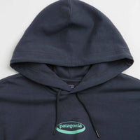 Patagonia Womens 95 Oval Logo Daily Hoodie - Smolder Blue: Moon Tripper thumbnail