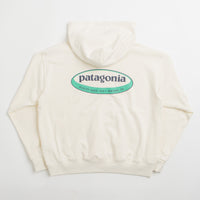Patagonia Womens 95 Oval Logo Daily Hoodie in Wool White thumbnail