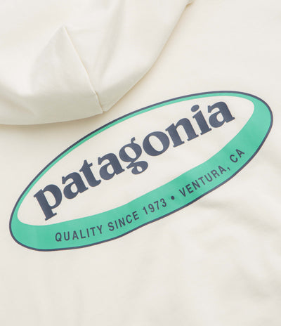 Patagonia Womens 95 Oval Logo Daily Hoodie in Wool White