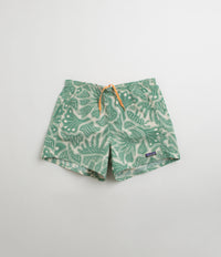 Patagonia Womens Baggies 5" Shorts in Bees and Flowers: Heartleaf Green