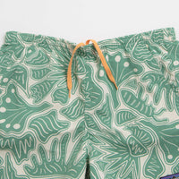 Patagonia Womens Baggies 5" Shorts in Bees and Flowers: Heartleaf Green thumbnail
