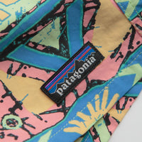 Patagonia Womens Baggies 5" Shorts in High Hopes Geo: Salamander Green thumbnail