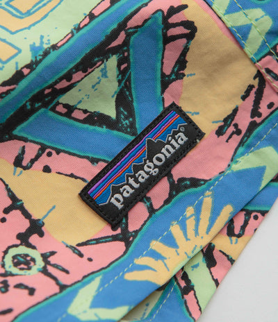 Patagonia Womens Baggies 5" Shorts in High Hopes Geo: Salamander Green