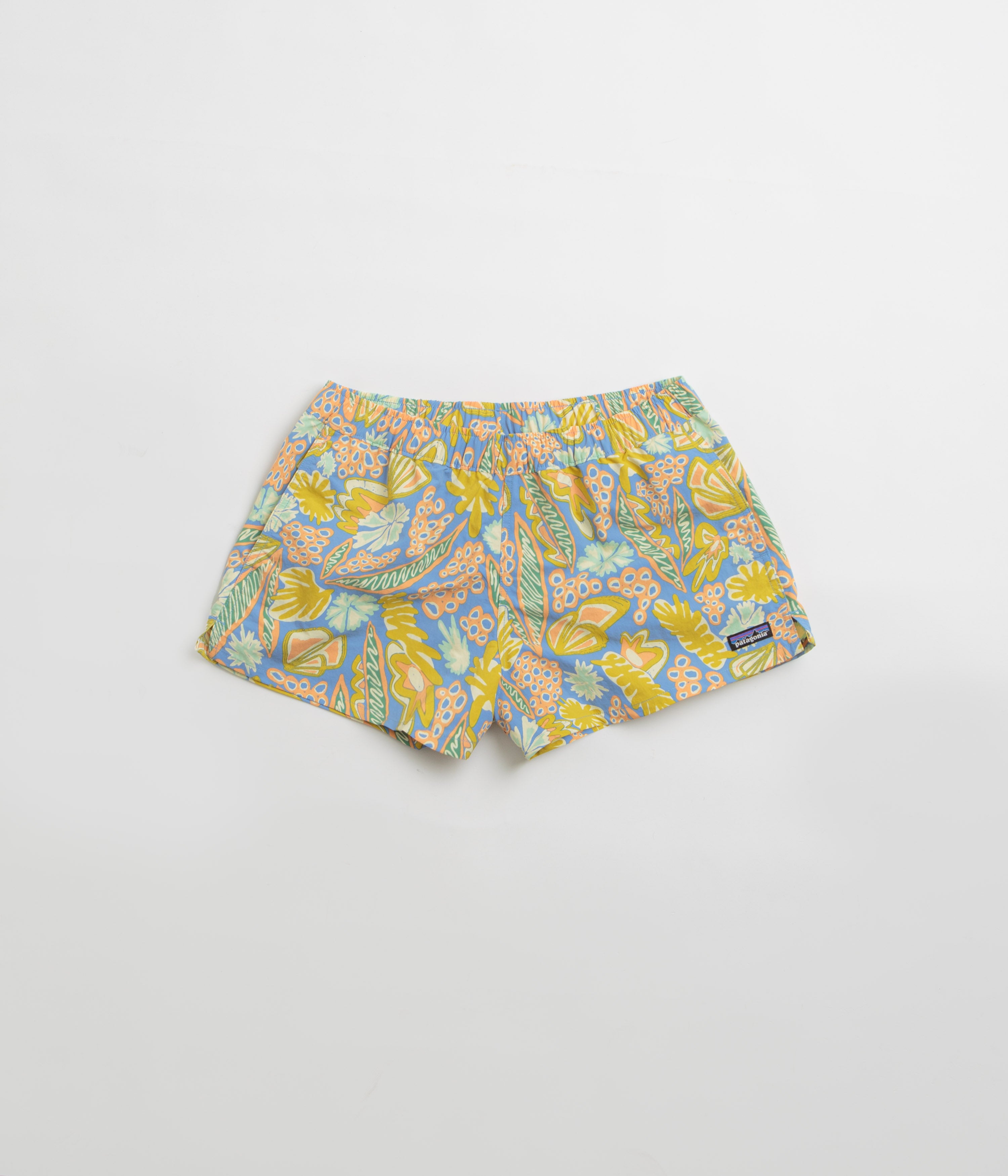 Patagonia Womens Barely Baggies 2.5" Shorts in Flourish: Abundant Blue