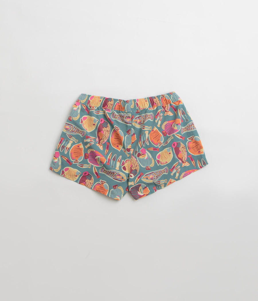 Patagonia Womens Barely Baggies 2.5" Shorts in Flourish: Abundant Blue