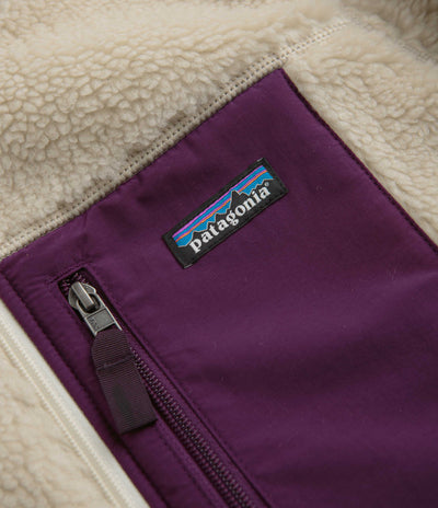 Patagonia Womens Classic Retro-X Jacket - Dark Natural / Night Plum