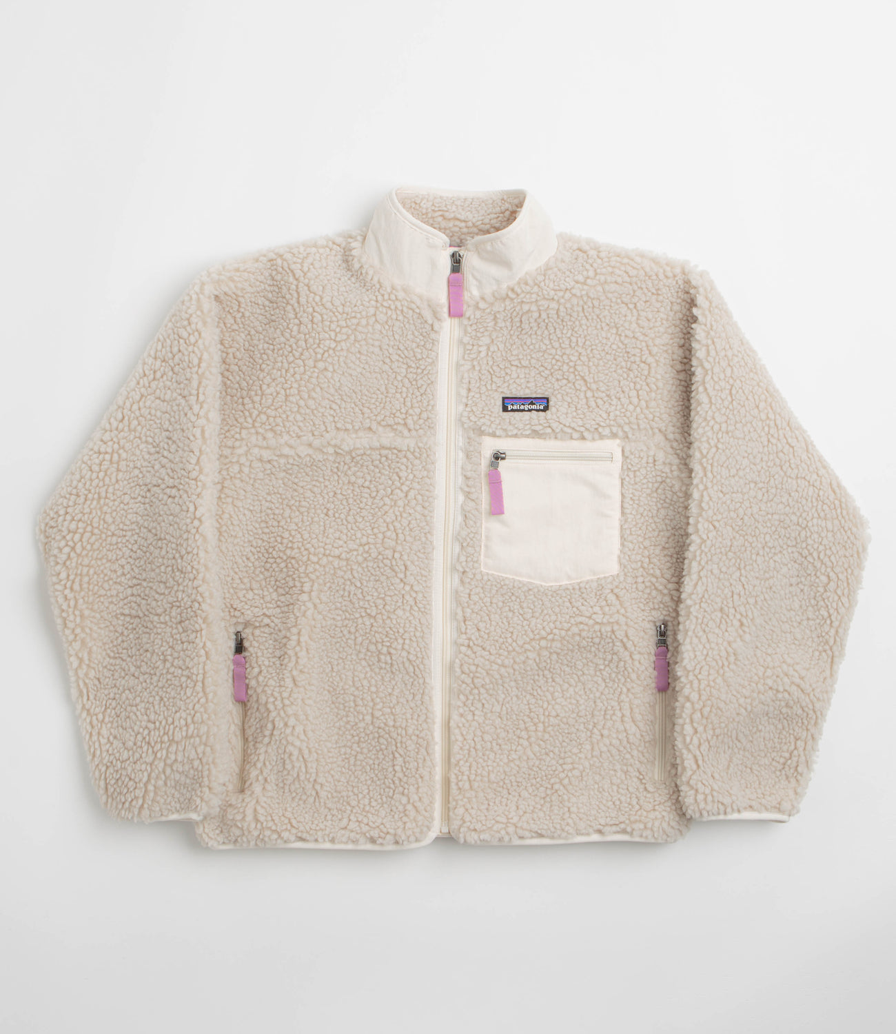Patagonia Womens Classic Retro-X Jacket - Natural / Light Violet