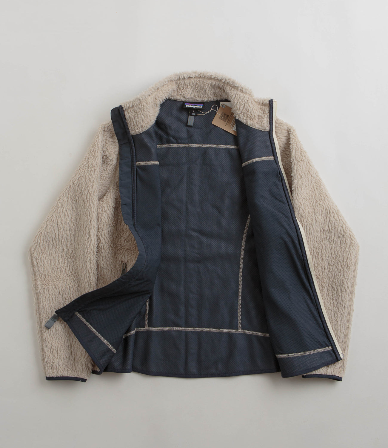 Patagonia Womens Classic Retro X Jacket Natural Smolder Blue Flatspot
