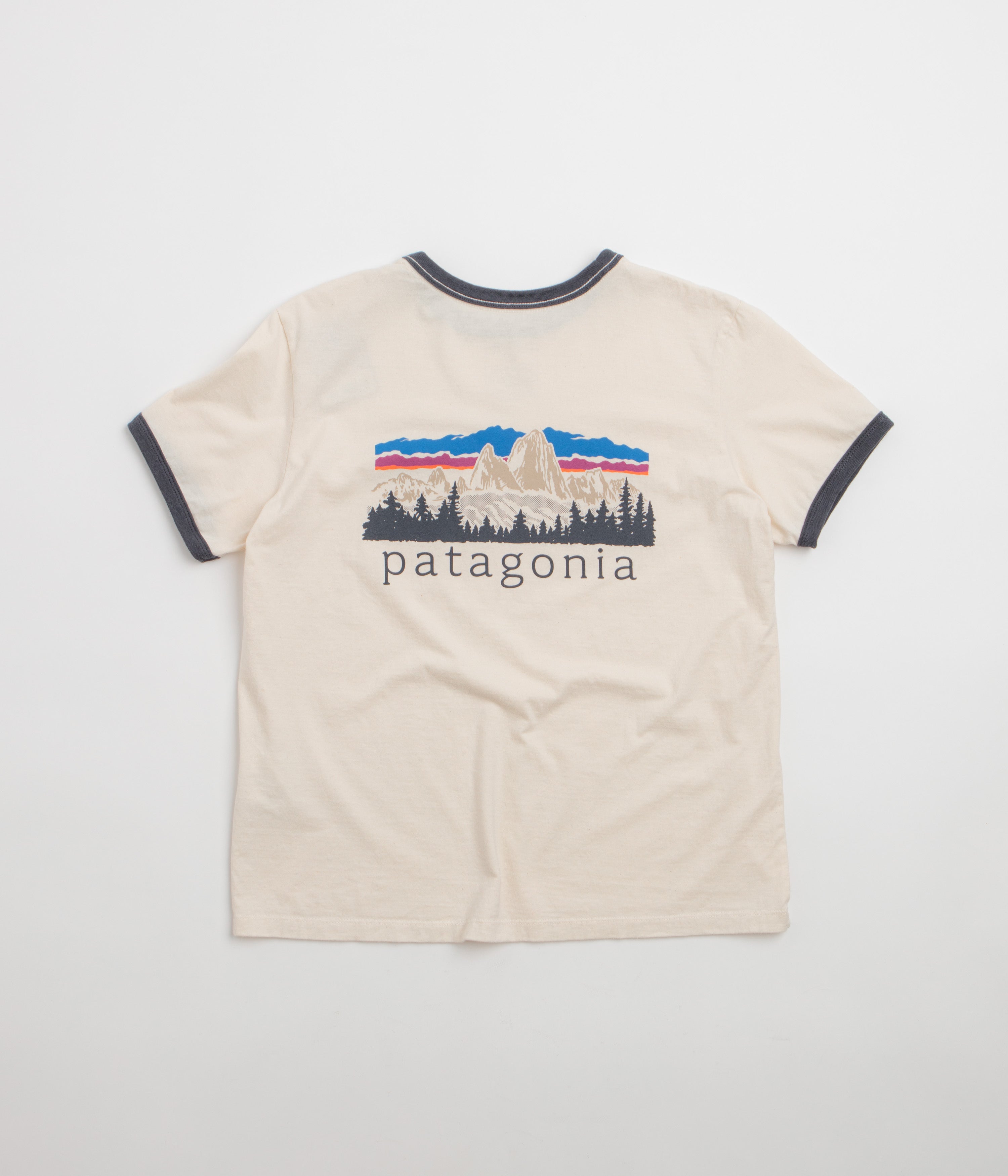 Patagonia Womens Fitz Roy Foothills Ringer T-Shirt - Undyed Natural