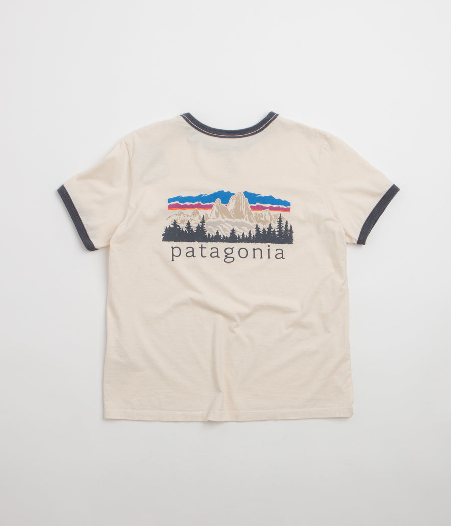 Patagonia Womens Fitz Roy Foothills Ringer T-Shirt - Undyed Natural