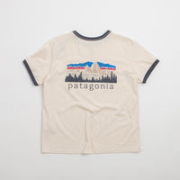 Patagonia Womens Fitz Roy Foothills Ringer T-Shirt - Undyed Natural thumbnail