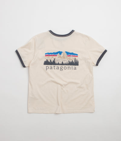 Patagonia Womens Fitz Roy Foothills Ringer T-Shirt - Undyed Natural
