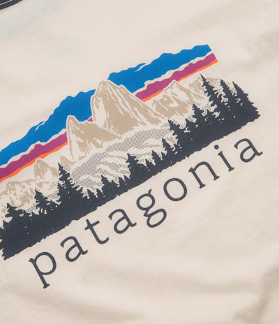 Patagonia Womens Fitz Roy Foothills Ringer T-Shirt - Undyed Natural