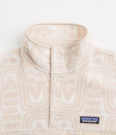Patagonia Womens Lightweight Synchilla Snap-T Fleece in Flow: Dyno White