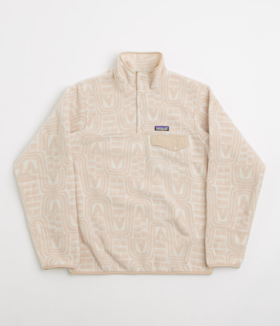 Patagonia Womens Lightweight Synchilla Snap-T Fleece in Flow: Dyno White