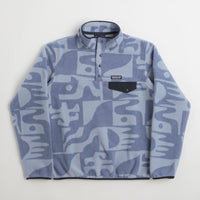 Patagonia Womens Lightweight Synchilla Snap-T Fleece in Mother Tree: Barnacle Blue thumbnail